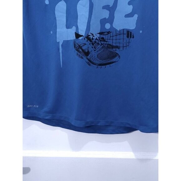 Nike Dri-FIT Women's Running Top — "Running for My Life," Blue, Medium - Picture 3 of 6